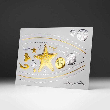 golden temporary tattoo