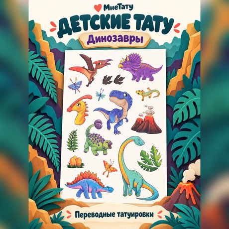 переводная татуировка dino