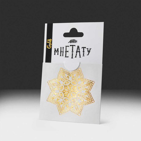 temporary tattoo gold snowflake