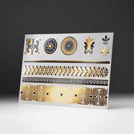 buy flash tattoos europe, gold tattoo, gold temporary tattoo, flash tattoo, metallic tattoo, goldtattoo