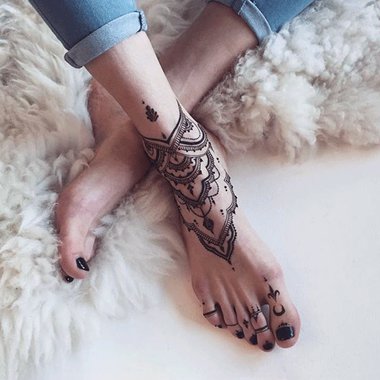 переводное тату хной