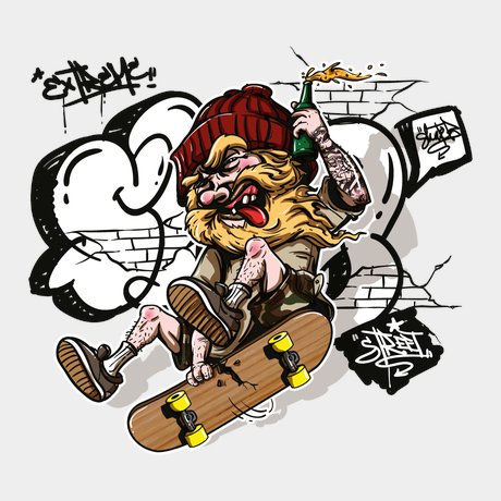 переводная татуировка skate-dipendente