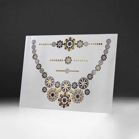 gold temporary tattoo