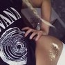 gold temporary tattoo sticker "mirage"