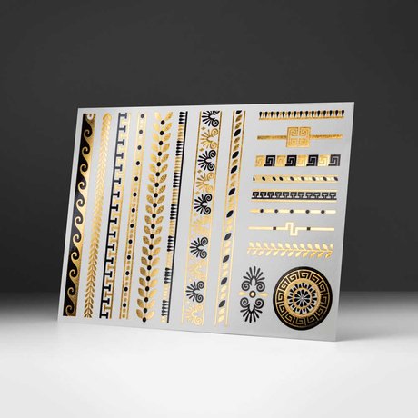 buy flash tattoo europe, golden tattoo, gold transfer tattoo, flash tattoo, metallic tattoo, gold tattoo, gold body art
